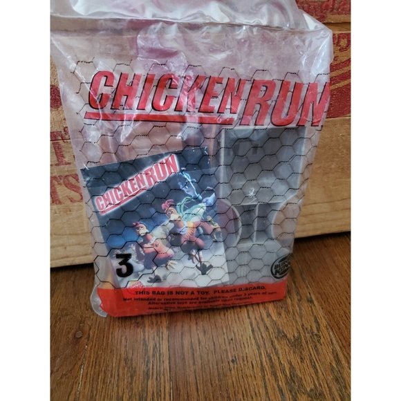 Vtg NEW Burger King Chicken Run #3 Mac's Highwire Act Toy Figure 2000 SEALED - Picture 2 of 4
